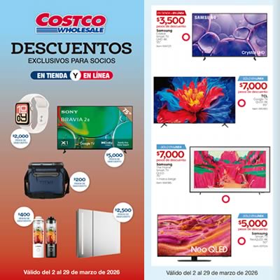 Cuponera COSTCO 2026 [MÉXICO] Vigente del 2 al 29 de Marzo